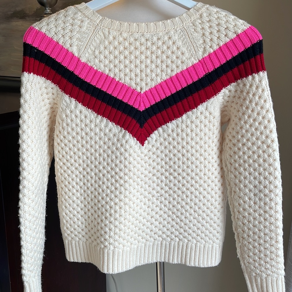 MILLY MINIS Chevron Stripe Merino Wool Sweater girls size 14 - Picture 5 of 7